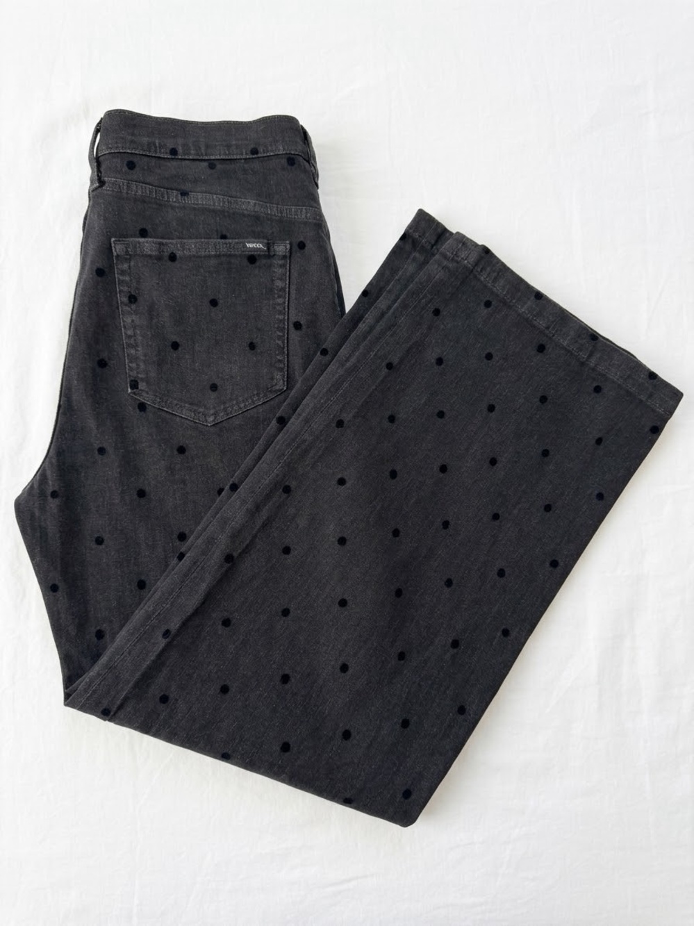 GAP Black Polka Dot Wide-Leg Jeans